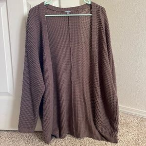 Brown knit cardigan, medium, Charlotte Russe
